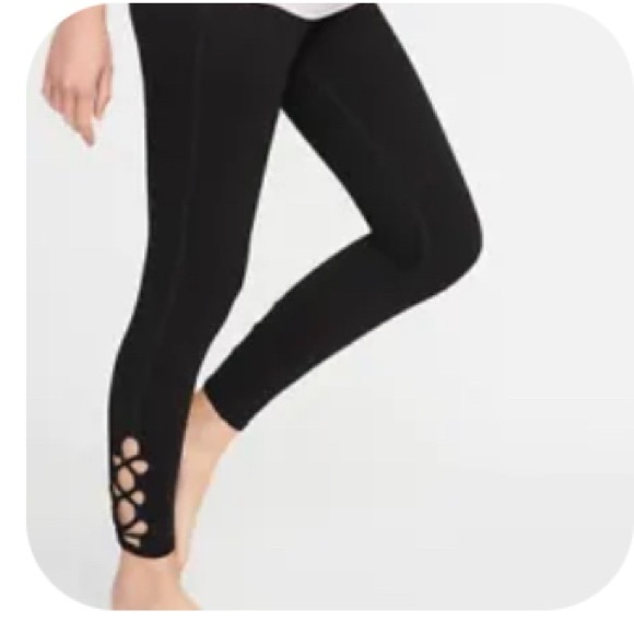 Old Navy Pants - Lot of 2 Old Navy Maternity Lattice Hem Yoga Pants